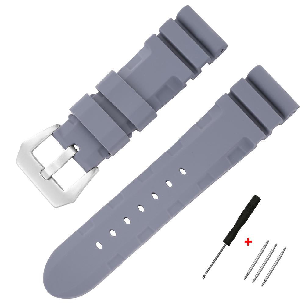 Silikonarmbänder für Panerai 22mm 24mm Uhrenarmband Ersatz Universal Correa Reloj Herrenarmband Gummi Sport Uhrenarmband