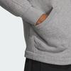 adidas All Szn Series Men Solid Color Letter Logo Embroidery Oversized Long Sleeve Knit Cardigan Medium Gray IX6815