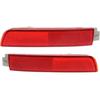 2Pcs Red Plastic Car Rear Bumper Reflector Fit for Nissan Sentra
