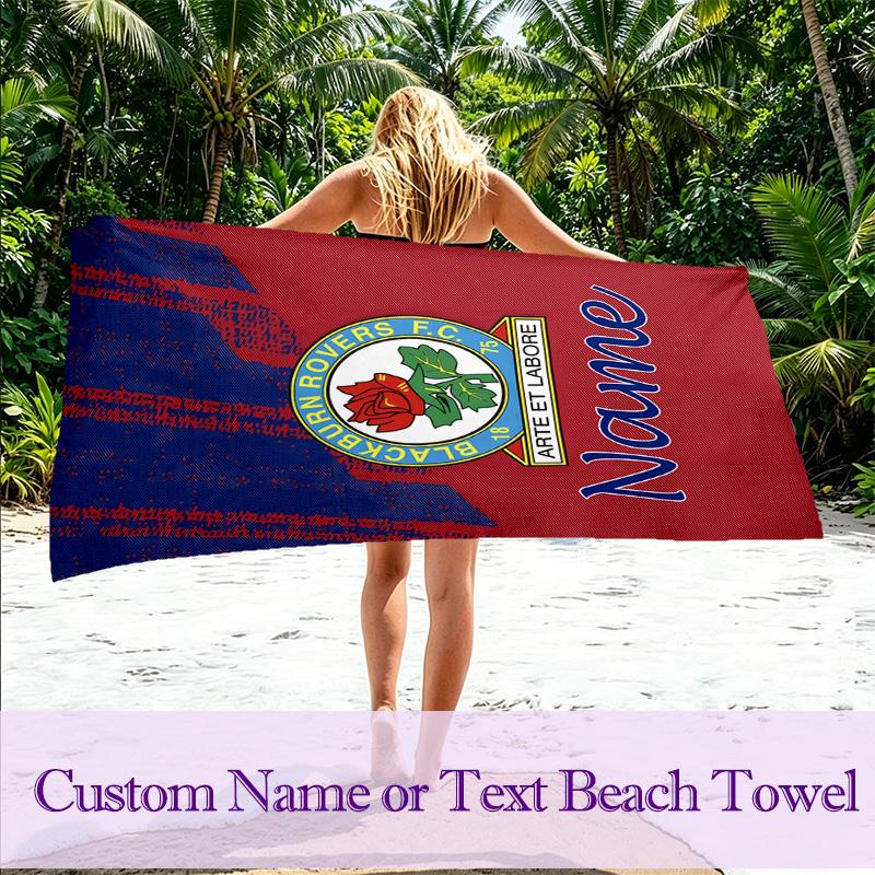 1pc Blackburn Rovers Football Club (5) Beach Towel, Soft Beach Towel Suitable for Beach Swimming, Outdoor Camping and Traveling