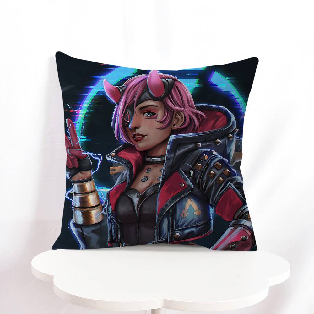 

A-Apex Legends Cartoon Animation Cushion Cover Car Throw Pillow Case For Sofa Car Christmas Gift 40x40cm 45x45cm 16x16Inch