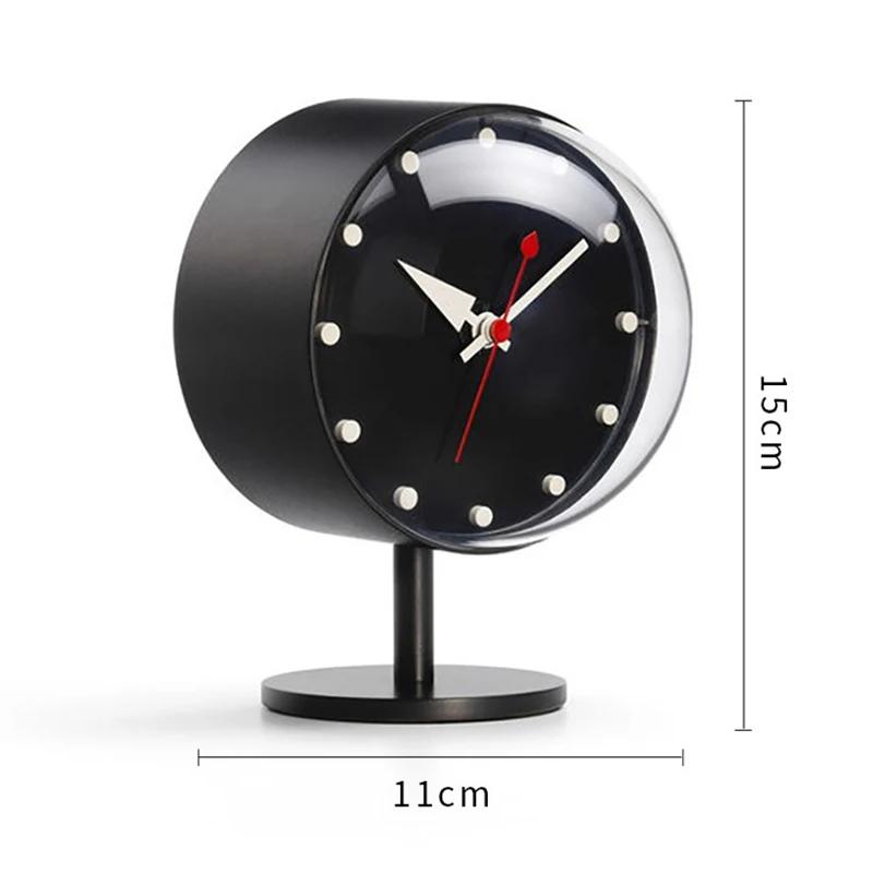 

Retro Desktop Clock Bedroom Design Silent Desk Clock Nordic Interior Vintage Tabletop Clocks Home Bedside Table Decoration чорний