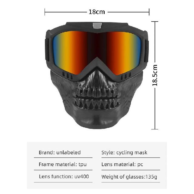 One-Piece Detachable Riding Mask - Windproof, Sandproof, Wide Vision & Comfortable Breathable for Off-Road Use