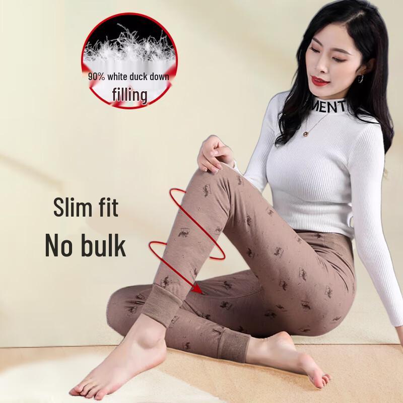 Xueqiman Damen Winterhose mit hohem Bund und Thermofütterung