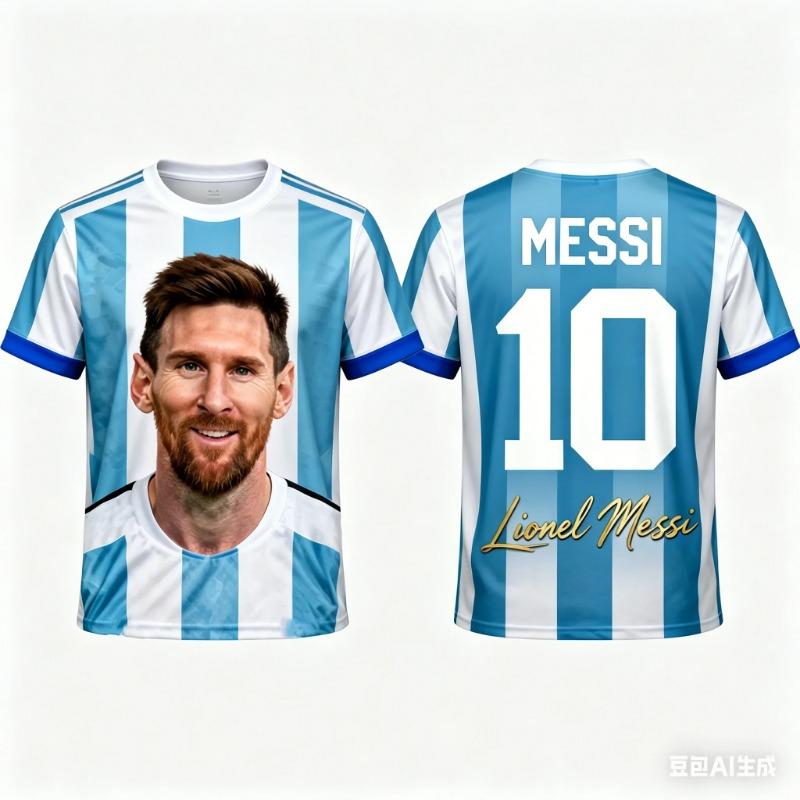 Messi Superstar Pattern 3D Print Sports QuickDry Breatha Men's T-Shirt Outdoor Street Casual Team Training Parent-child Clothing