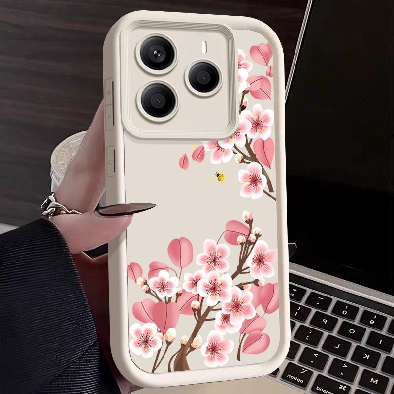 Color Floral Pattern TPU Soft Phone Case For Xiaomi 14T Pro 13T Poco F6 Pro X6 M6 X5 Redmi Note 14 Pro 13 12 11 10 Matte Shockproof Back Cover
