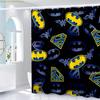 1pc Cartoon Printed Shower Curtain | Batman, Superman, Flash - Privacy Curtain, Home Partition Door Curtain, Bathroom Divider