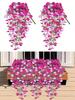 1/2/4pcs Artificial Eucalyptus Silk Flower Vine, UV-Resistant Greenery For Outdoor Hanging, Suitable For Anniversary, Graduation, Wedding
