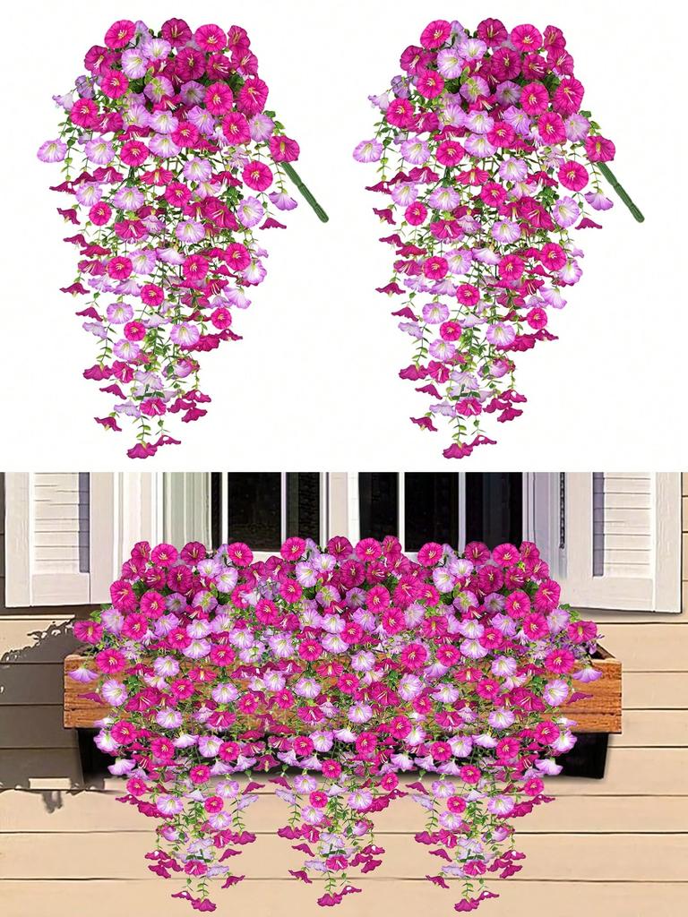 1/2/4pcs Artificial Eucalyptus Silk Flower Vine, UV-Resistant Greenery For Outdoor Hanging, Suitable For Anniversary, Graduation, Wedding