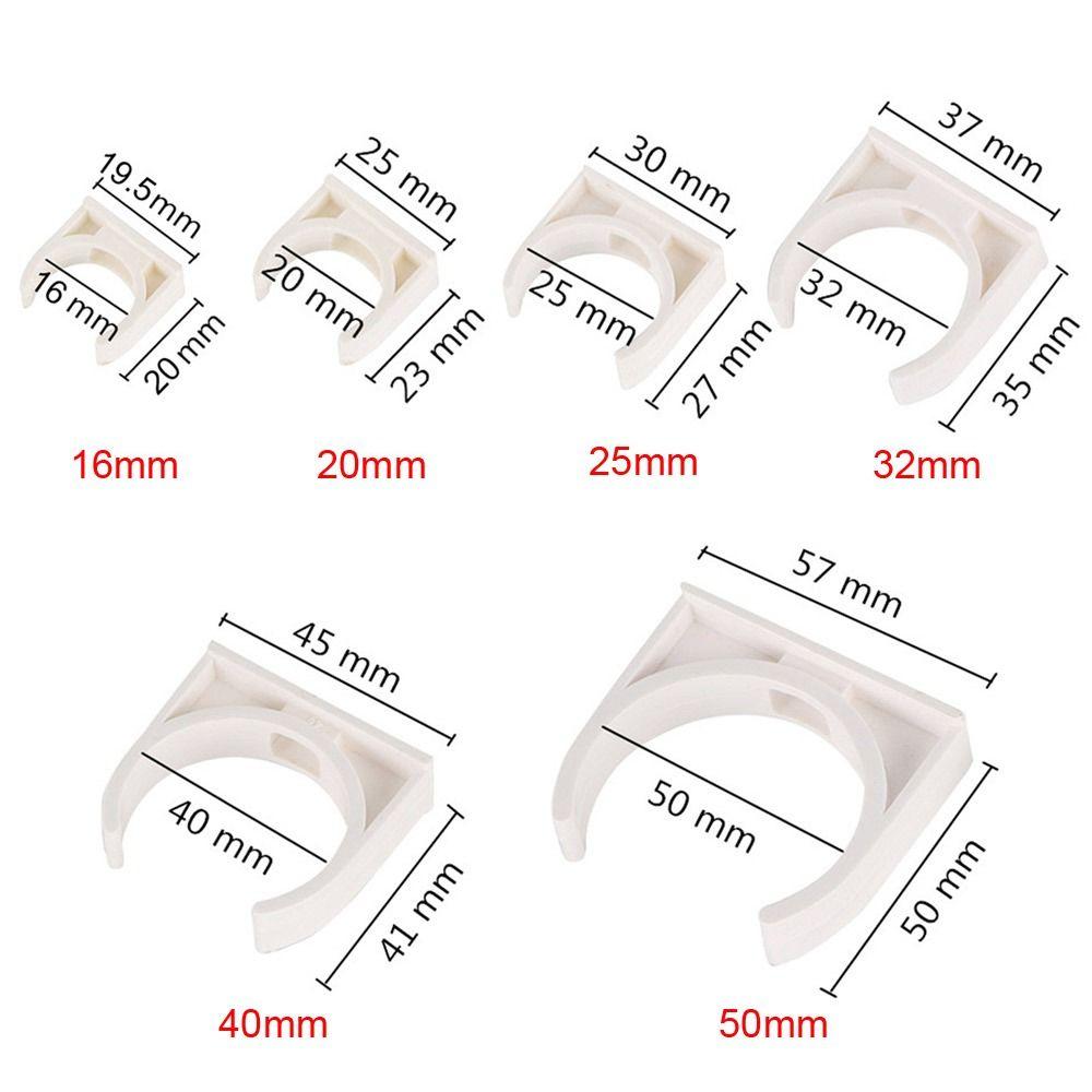 10Pcs Garden Irrigation Pipe Clamp Aquarium Fish Tank Watering Adapter Water Tube Holder Fixed Snap Fittings 16/20/25/32/40/50mm