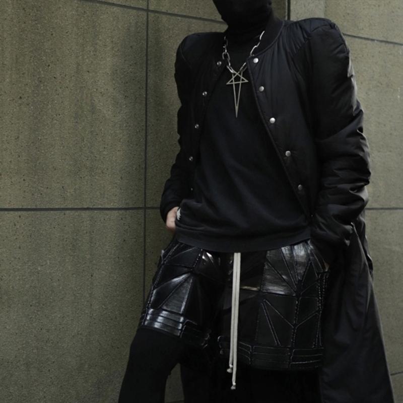 Trend Silver Color Chain Pentacle Necklaces Punk Collar Chokers Necklaces For Men Women Jewelry Aesthetic Thick Necklace