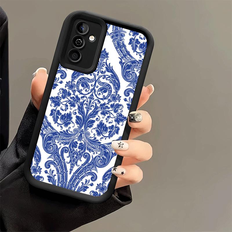 Phone Case for Samsung Galaxy A17 A16 A15 A14 A13 Blue And White Porcelain Pattern A56 A36 A26 A55 A35 A25 A54 A34 A24 A53 A33 A