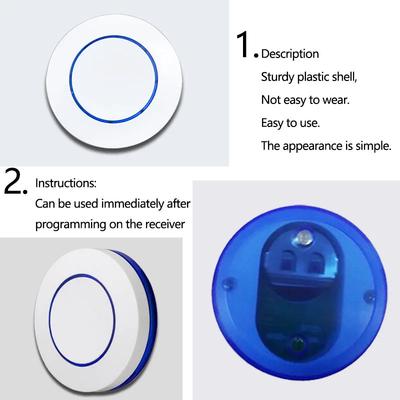 RF 433MHz Wireless Light Switch 16A Relay Receiver 2-Way Control Mini Round Button Panel Switch Remote Control Home LED Lamp
