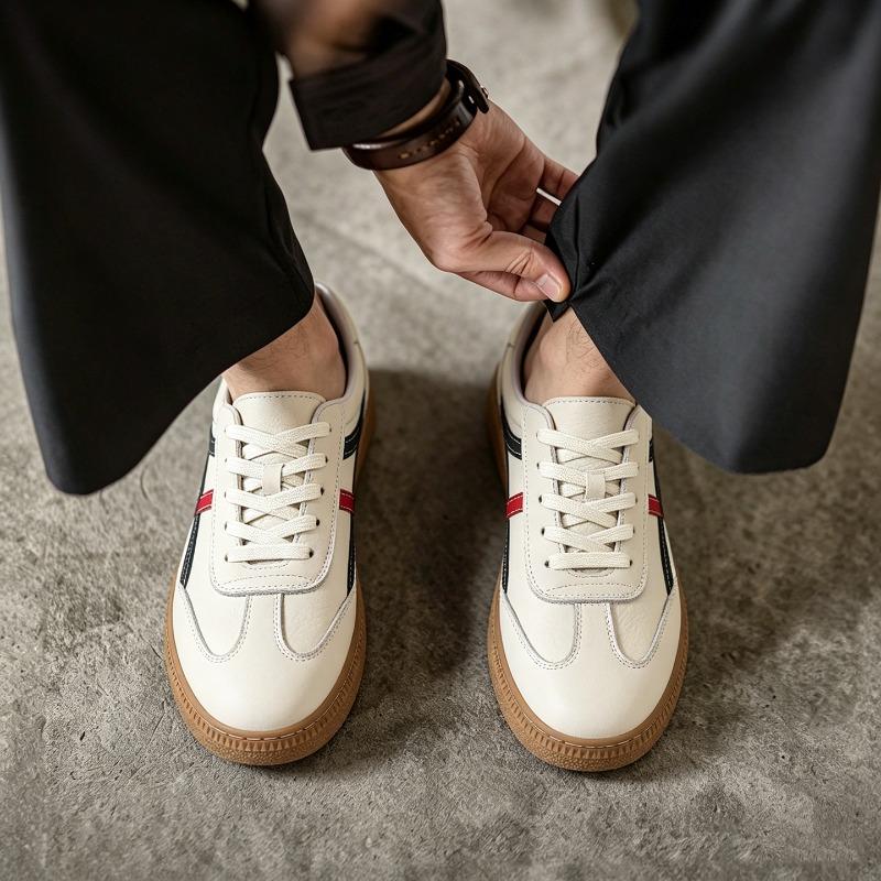 Leather Men's Hollow Shoes Men's Shoes White Shoes Men's Versatile Pure Cowhide Men's Casual Leather Shoes Hole Shoes