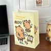 Cartoon Capybara Gift Wrapping Bag Kraft Paper Bag Cute Food Cookie Packaging Bag Bread Snacks Baking Takeaway Bags Storage Bags