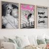 Fashion Black White Trendy Retro Wall Art Poster Check Aesthetic Print Funny Minimalist Canvas Painting Club Room Home Decor