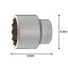 Tone 46mm Width HP6D-46 12-Point Socket, 19.0mm (3/4") Drive,