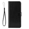 Crazy Horse Wallet Flip Case for Motorola Moto G85, Black