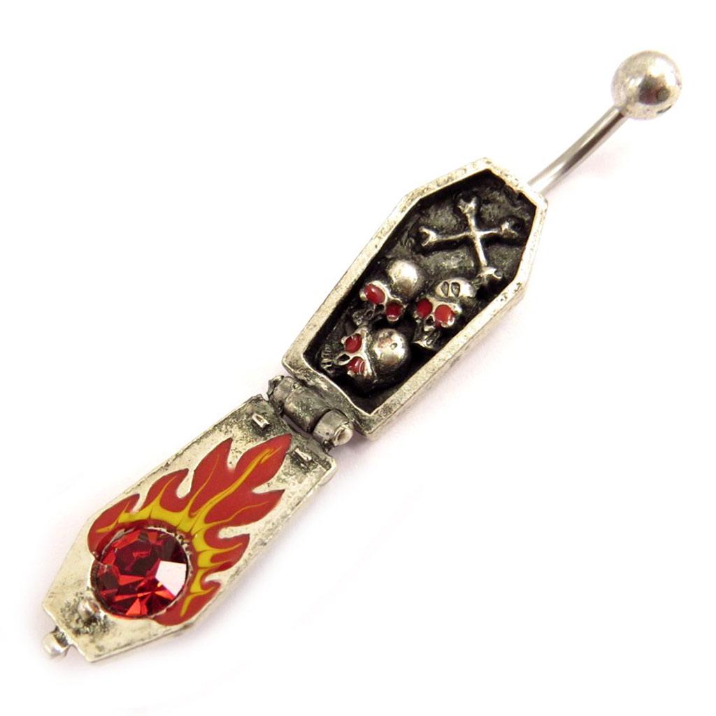 Les Trésors De Lily [C4247] - Body Piercing 'Gothic' Black Red