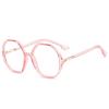 new polygonal Plain glasses anti blue light eyeglass frame retro personality large fashion eyeglasses for women men