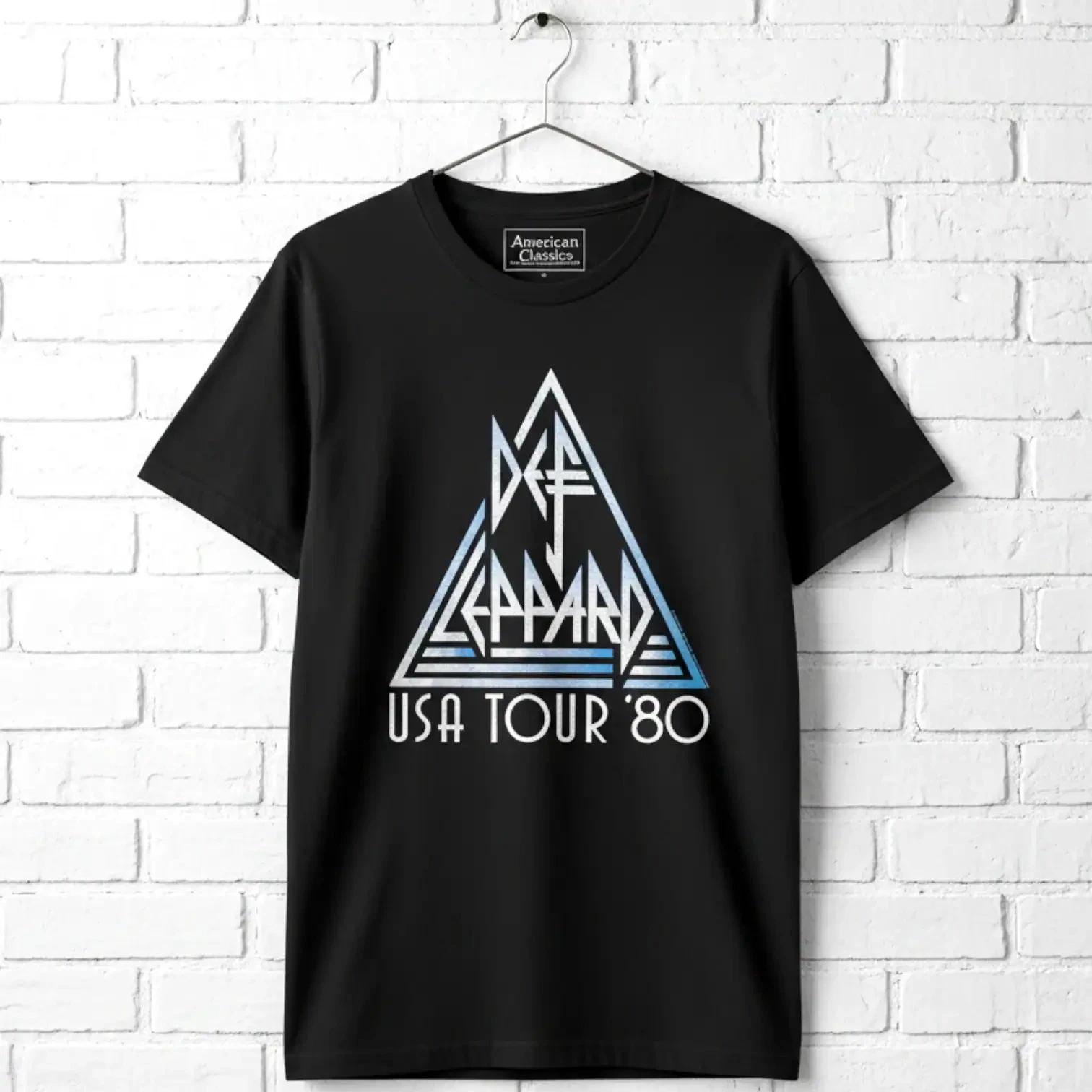 Def Leppard USA Tour 1980 Men s T Shirt M