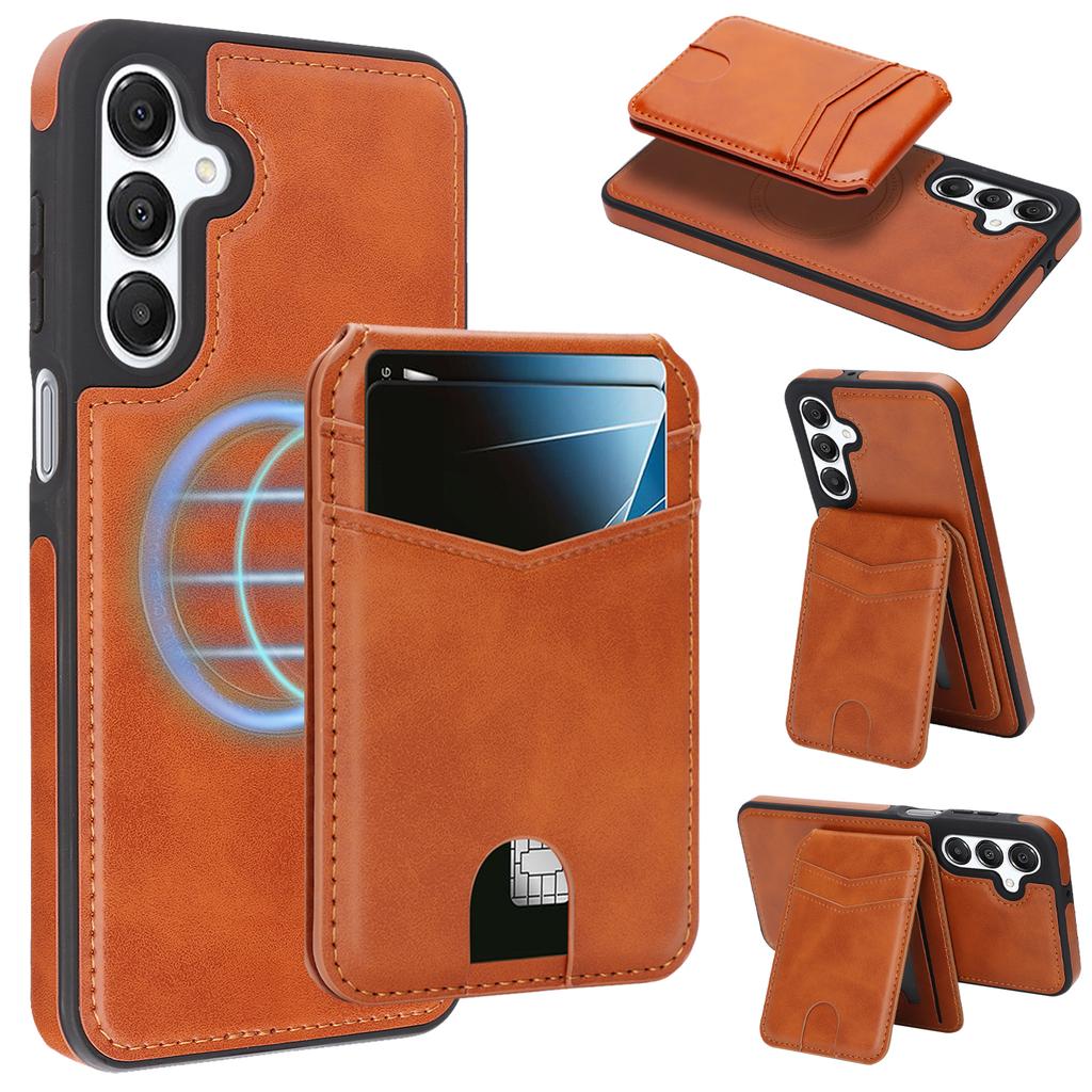 2 in 1 Detachable Business Magnetic Cards Solt Leather Case For Samsung S25 Ultra S24 Plus A16 A17 A26 Stand Shockproof Cover