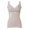[Bradelis New York] Non-wired Shaping Bra Camisole, Cotton Blend, Catcher Cup Lace Bra Camisole 25, Greige, Size M