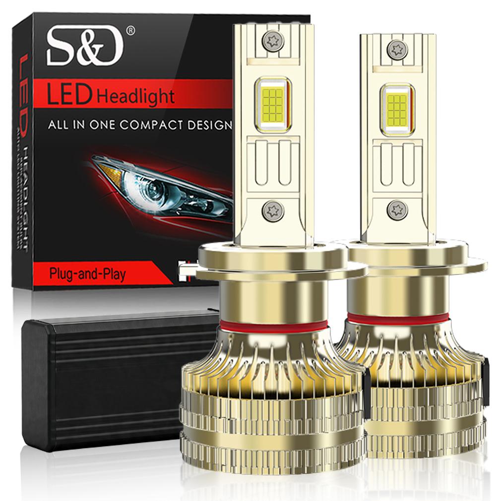 2 Stück H4 H7 LED-Scheinwerferlampen 6000K H1 H8 H11 LED 9005 HB3 9006 HB4 AutoLampe 9012 Hir2 Hohe Leistung 140W 70000LM Canbus CSP Chips Scheinwerfer