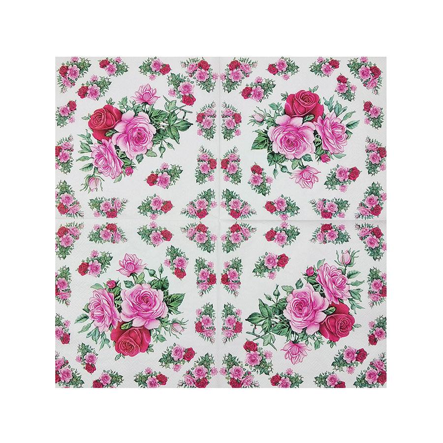 20pcs/pac Floral Printed Paper Napkins for Wedding Colorful Facial Tissues for Party Table Setting Disposable Dinner Napkins