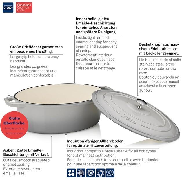 Жаровня Kela Calido овальная 9,3 л (12609)