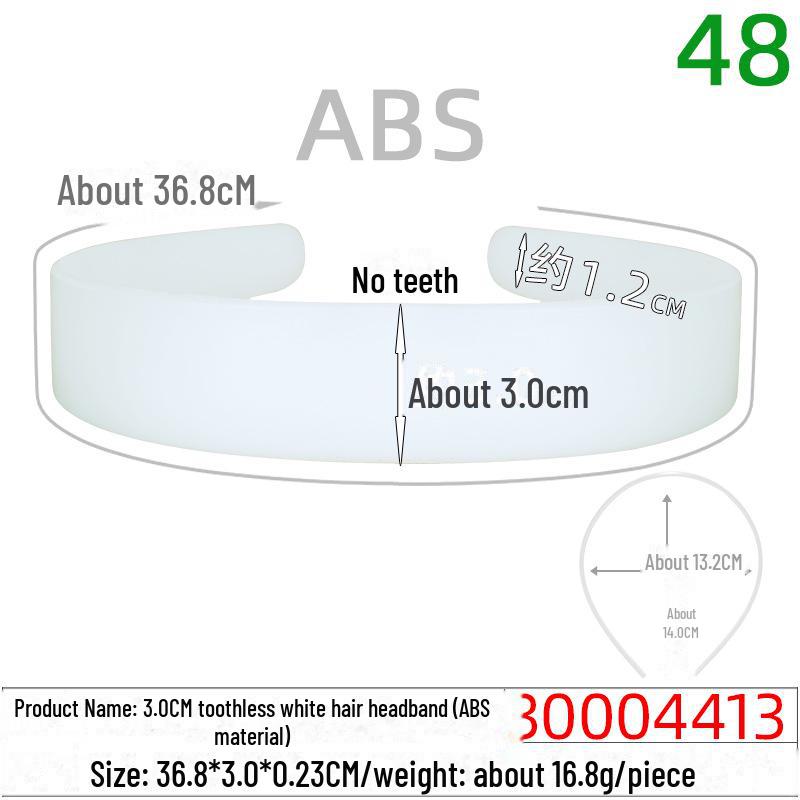 Handmade 2.5CM Toothless Black Hairband - PS Material Hair Accessory