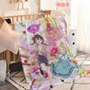 anime cartoon cute d-Dive in w-Wonderland Flannel warm soft plush blanket sofa living room hogar office bedroom travel gift home