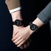 BERING Uhr Unisex Schwarzes Kalbsleder und Schwarzes Edelstahl-Netzarmband 2-teiliges Set Roségold Saphirglas Wechselt 14240-166 Partner-Modell