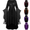 2024 Trendy Women's Halloween Role Play Skeleton Wrap Dress Long Skirt With Unique Patterns