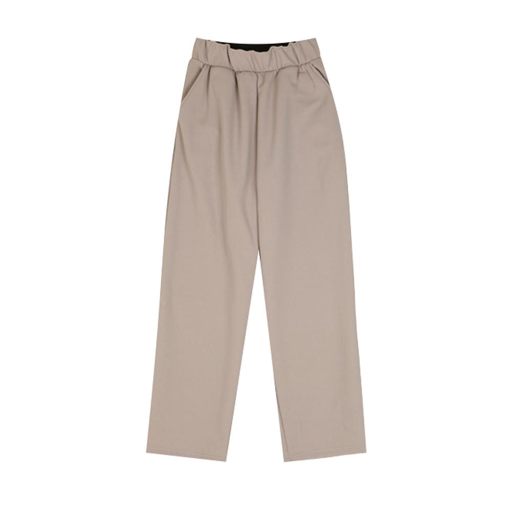 BYMONO [Big Sizes 32-46] Wrinkle-Free Wide Fit Fleece-Lined Long Pants