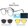 Myopia Anti Blue Light Blocking Lens 3 In 1 Oval Frame Custom Polarized Clips Optical Sunglasses Clip Metal Glare Magnetic