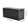 290L Outdoor Storage Box with Lid, Lockable with Wheels & Handles, for Garden Tools