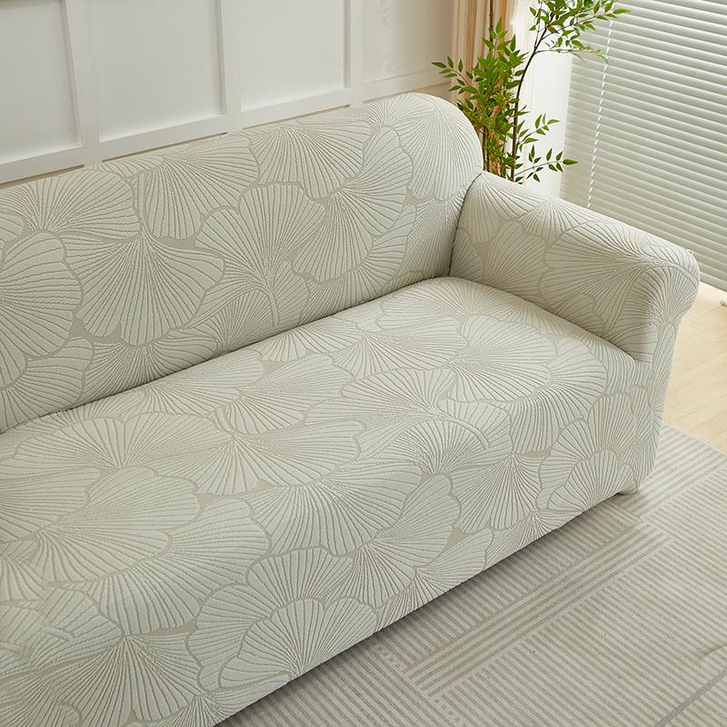 1pc Ginkgo Leaves Pattern Sofa Cover Thicken Non-slip Jacquard Sofa Couch Cover Universal Dustproof Sofa Slipcover Home Decor