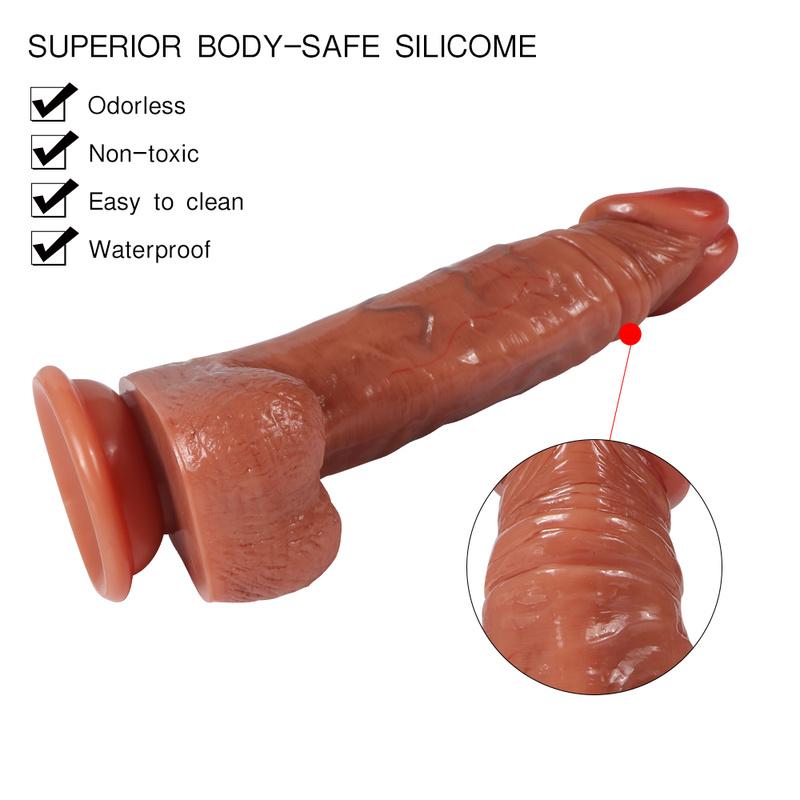 Huge Silicone Dildo, Which Can Stimulate The Realistic Penis Of G-spot, Has A Powerful Suction Cup And Can Play Hands-free Games