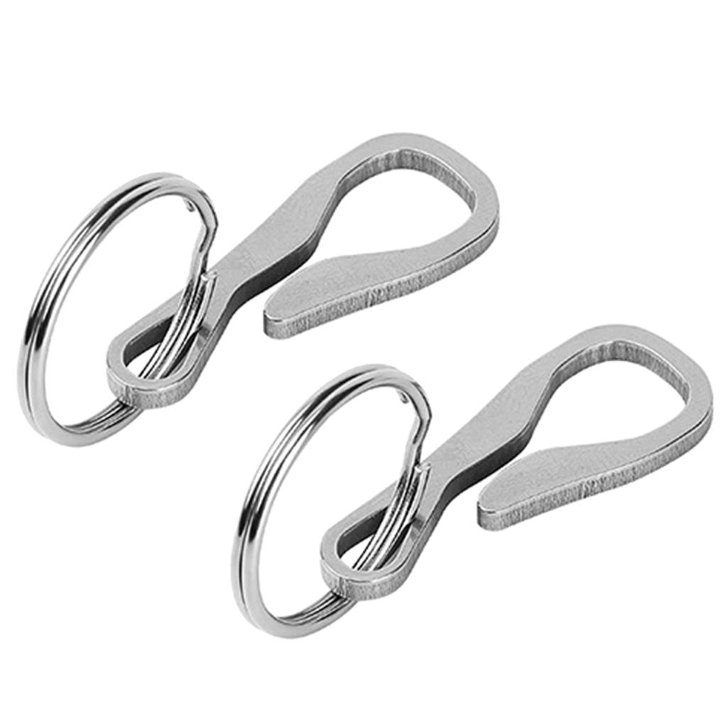 Multifunctional Belt Key Holder Small Keychain Hook Lightweight Keyring Clasp Money Clip Stainless Steel Keychain Clip