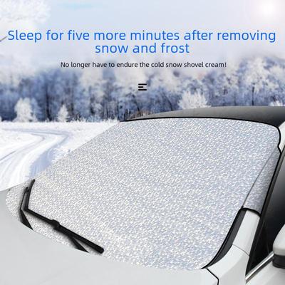 Einschichtiger Auto-Schneeblock-Sonnenschutz und Frostschutz-Aluminiumfolie, 145 x 90 cm, Auto-Sonnenschutz für die Windschutzscheibe, Auto-Schneeblock.