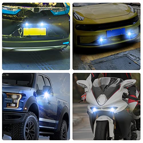 Aoling Eagle Eye, Large LED 20MM, Spotlight LED Car, 12V Daytime Running Light Car LED Cow Eye Eagle Eye LED Ice Blue Bright Bracket Clamp Mirror