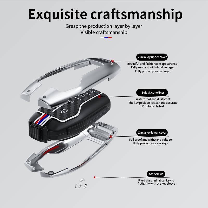 4 /5 Buttons Zinc Allo Car Key Case Cover For Ford Fusion Mondeo Mustang F-150 Explorer Edge 2015 2016 2017 2018 Car Accessories