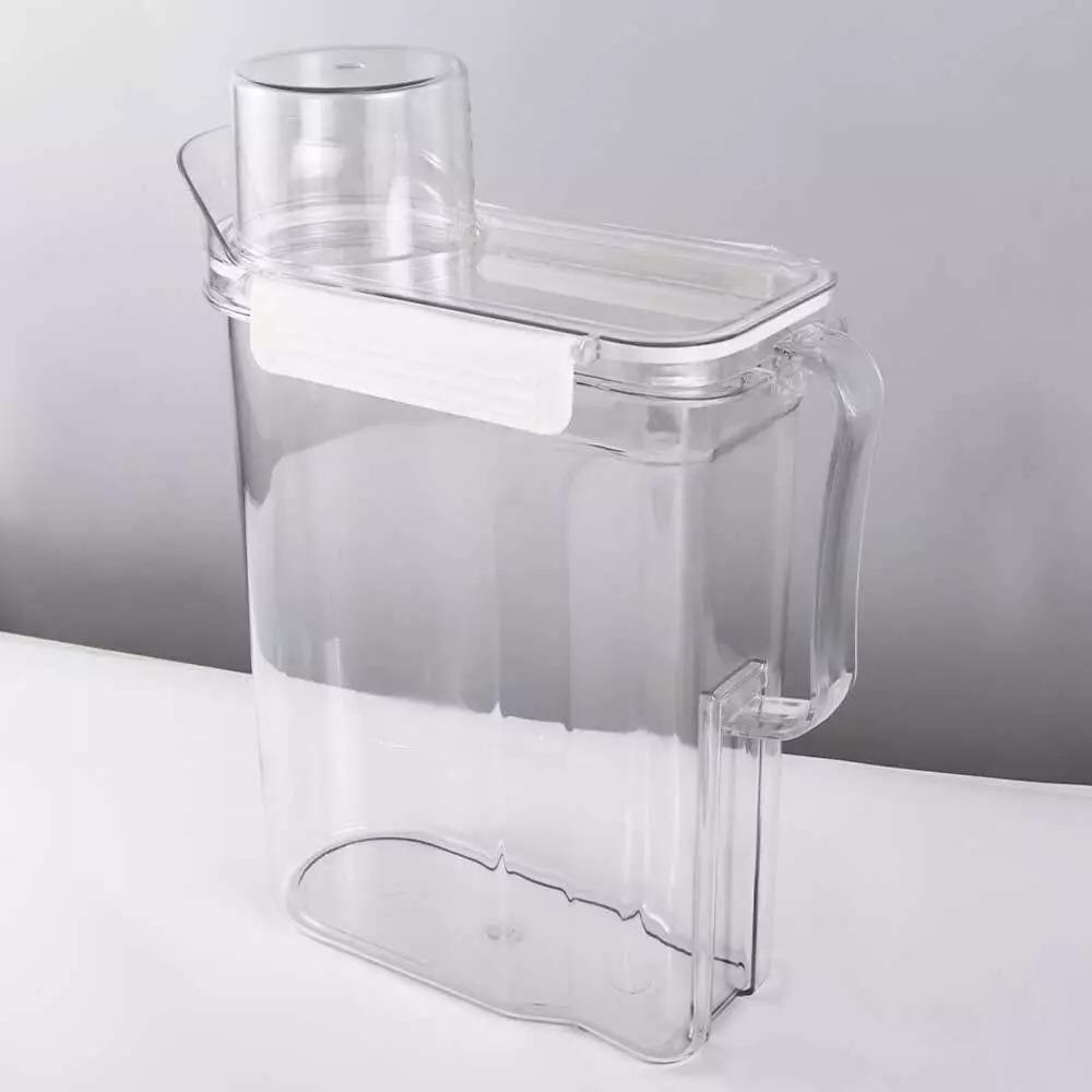 Large Capacity Grain Dispenser Transparent Detergent Box Portable Kitchen Organizer