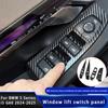 LHD Car Door Window Lifting Switch Panel Frame Car Door Button Frame Trim Cover Sticker For BMW 5 Series I5 G60 2024-2025