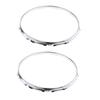 1 Pair Iron Snare Drum Hoop Ring Rim 10 Holes