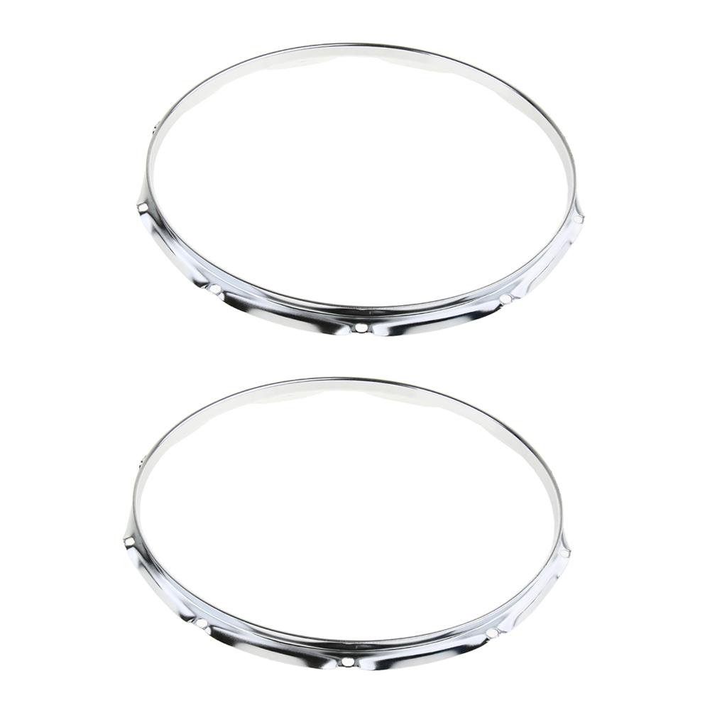 1 Pair Iron Snare Drum Hoop Ring Rim 10 Holes