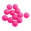 12PCS 74mm 40 Holes Pickleballs PE Plastic High Elasticity Pickleball Outdoor Hole Balls Pink