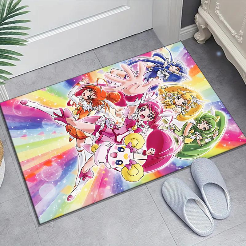 1pc Pretty Cure2 Design Area Rug - Non-Slip, Soft & Cozy Floor Mat for Living Room, Bedroom, Office - Indoor/Outdoor Decorative Carpet