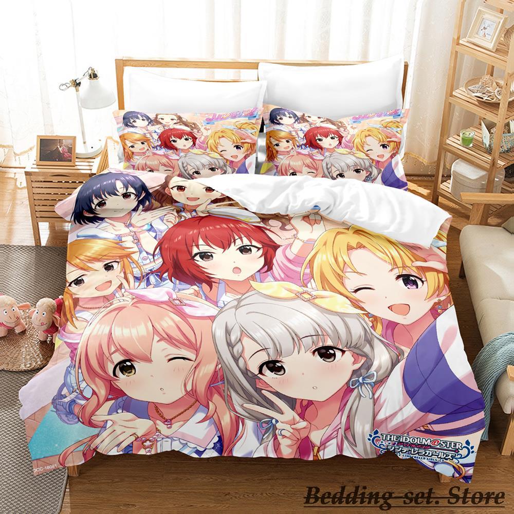 Comforter The Idolm@Ster Cinderella Girls Starlight Stage Bedding Set Single Twin Full Queen King Size Bed Set Kid Bedroom Duvet Sets